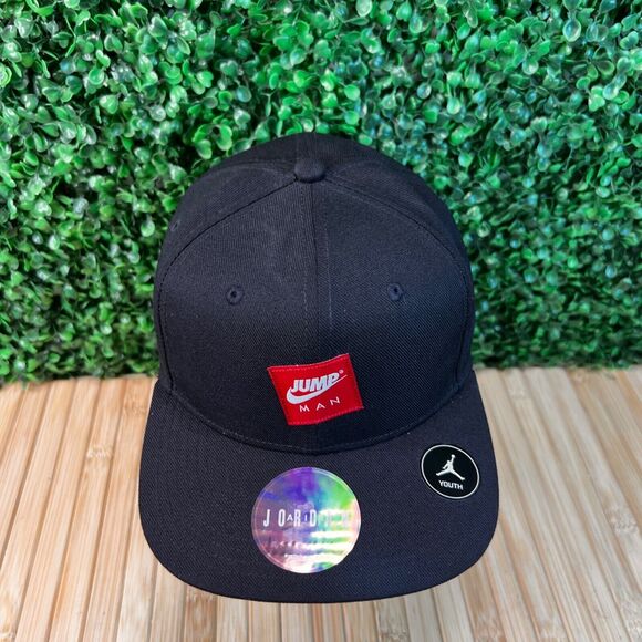 Nike Jordan Pro Jumpman Classics Cap Black Red Snapback Youth Hat - Picture 2 of 11